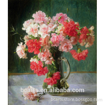 Beautiful carnation flower vase holder art painting